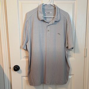 Tommy Bahama Light Gray Ombré Polo Shirt